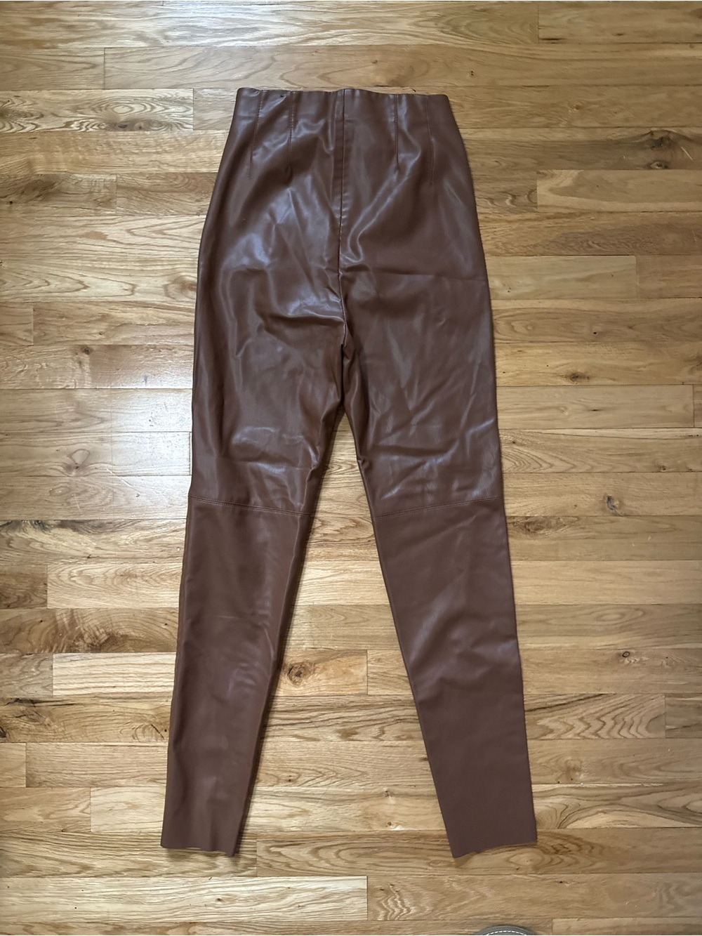 Zara Faux Leather Ankle Pants in Brown - Picture 6 of 6